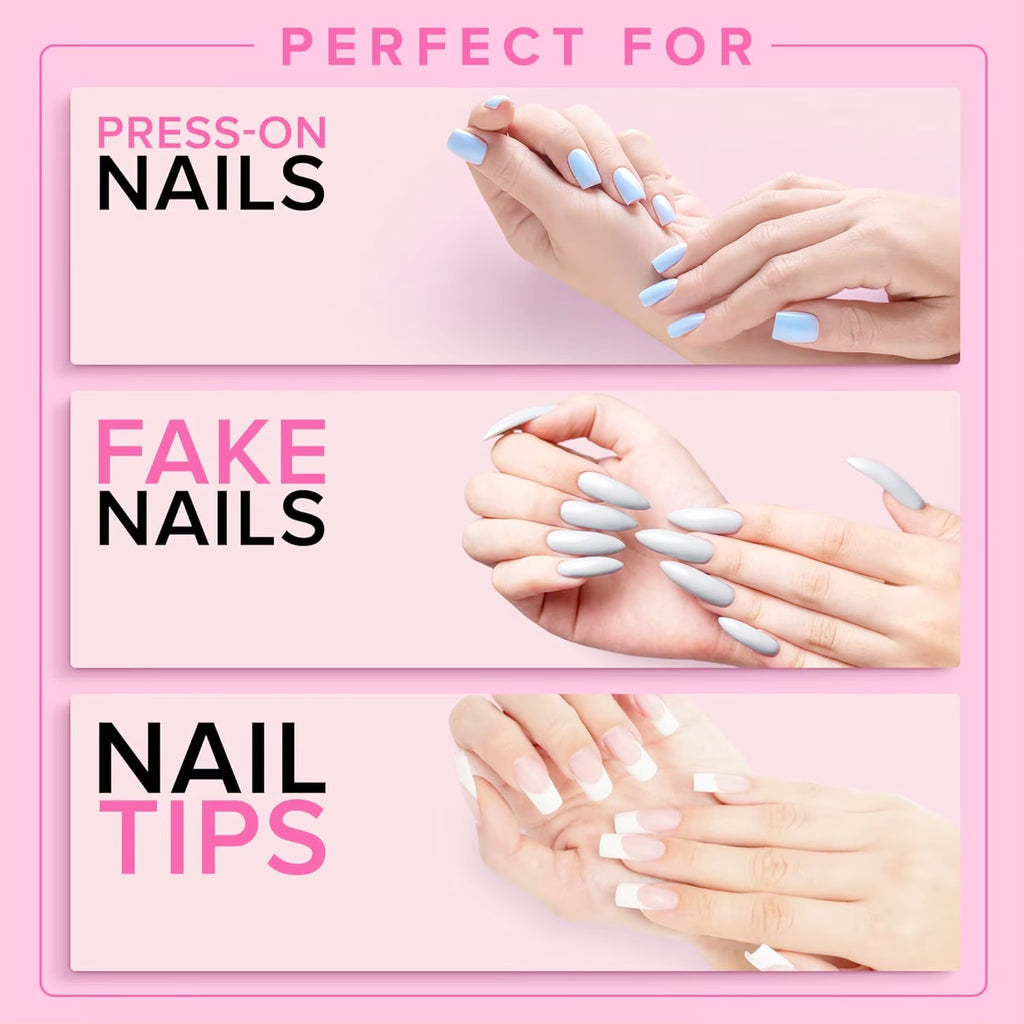 100PCS Nail Glue for Acrylic Nails, Professional Nail Tip Glue for Fake Nails Broken Nails Adhesive Super Bond for Press on Nails Glues Adhesive for Fake Nails Tips Glues