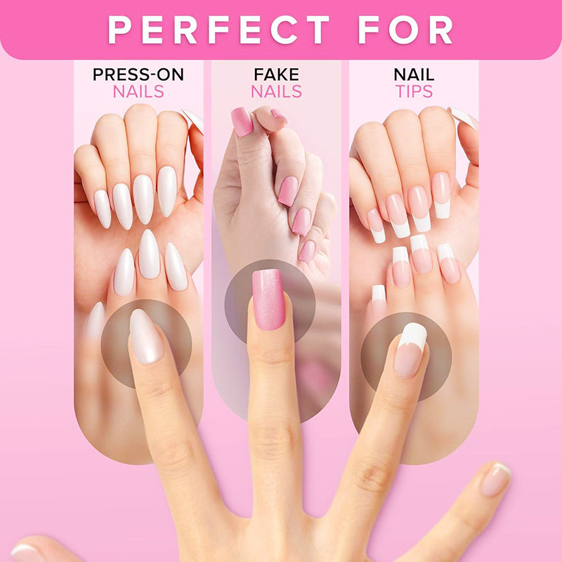 100PCS Nail Glue for Acrylic Nails, Professional Nail Tip Glue for Fake Nails Broken Nails Adhesive Super Bond for Press on Nails Glues Adhesive for Fake Nails Tips Glues