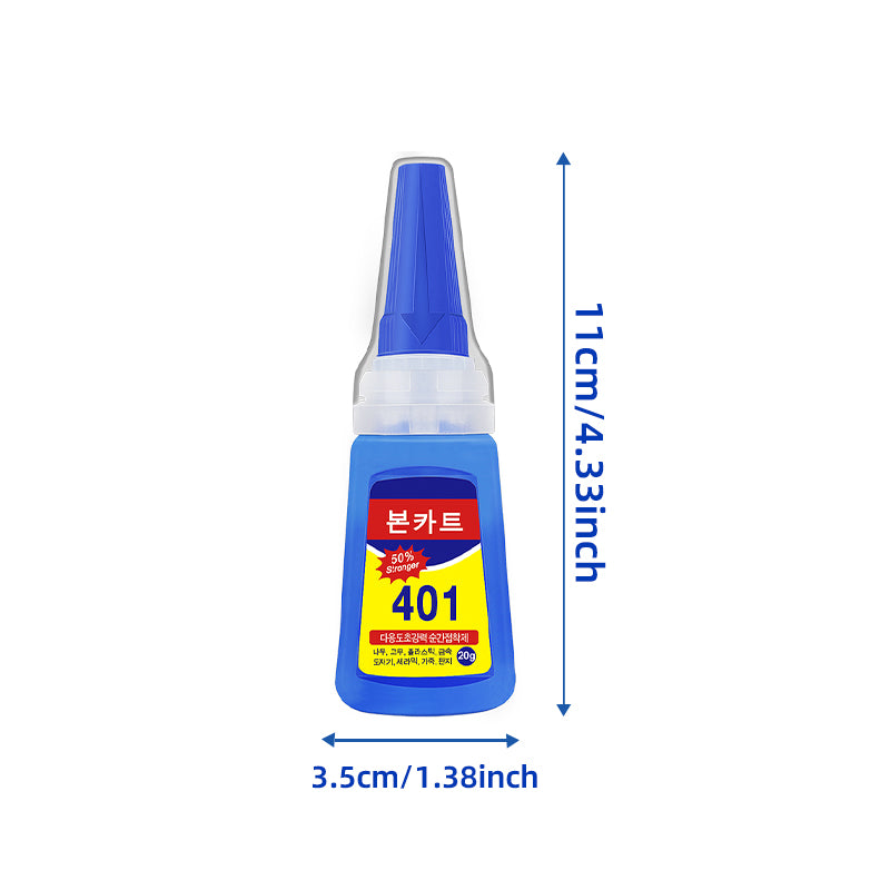 100 PCS Super Glue Dries Instantly, 401 Strong Instant Adhesive Bond Transparent All-Purpose Universal for Plastic Wood Metal Rubber Leather Manicure DIY Crafts（20g/0.7oz）